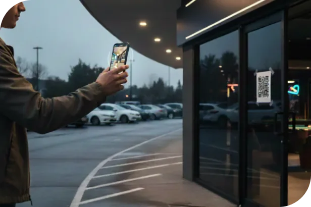 入店 - QRコードで扉を開いて入店